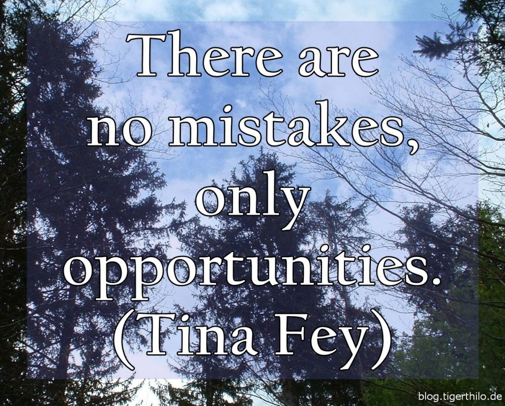 There are no mistakes, only opportunities. (Tina Fey)